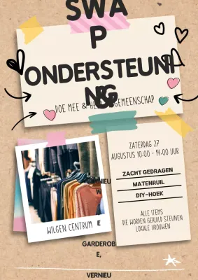 Promotie van beige retrokledingevenementen