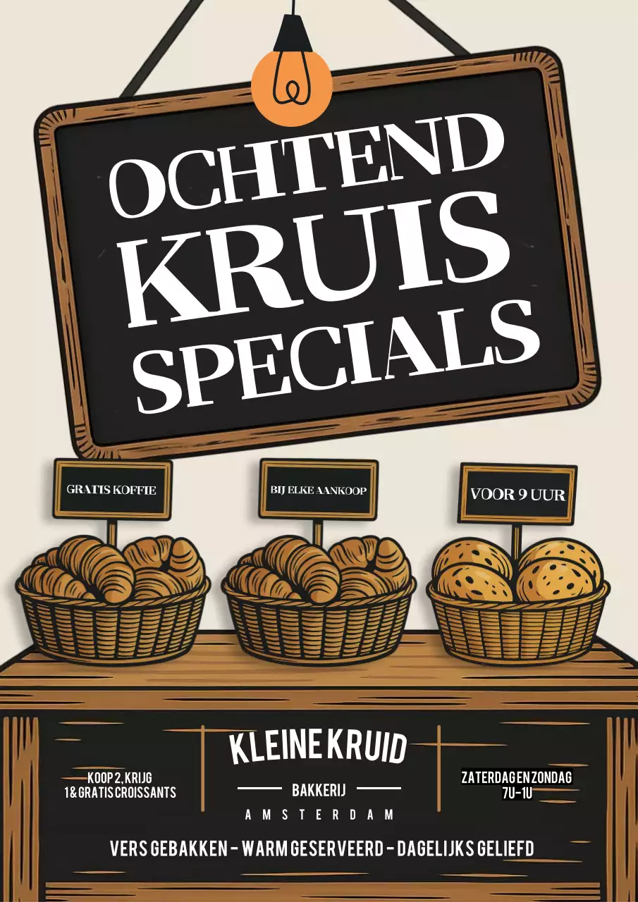 Beige Rustieke Bakkerij Promotie