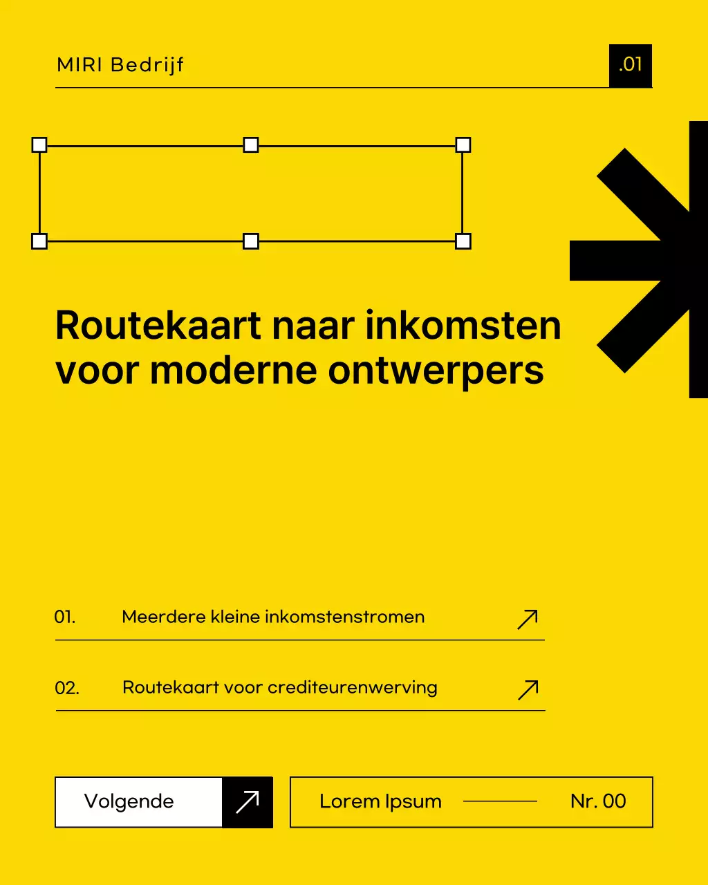 Gele moderne tips voor Instagram-postcarrousel