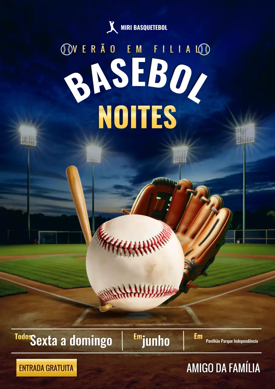 evento de beisebol moderno azul