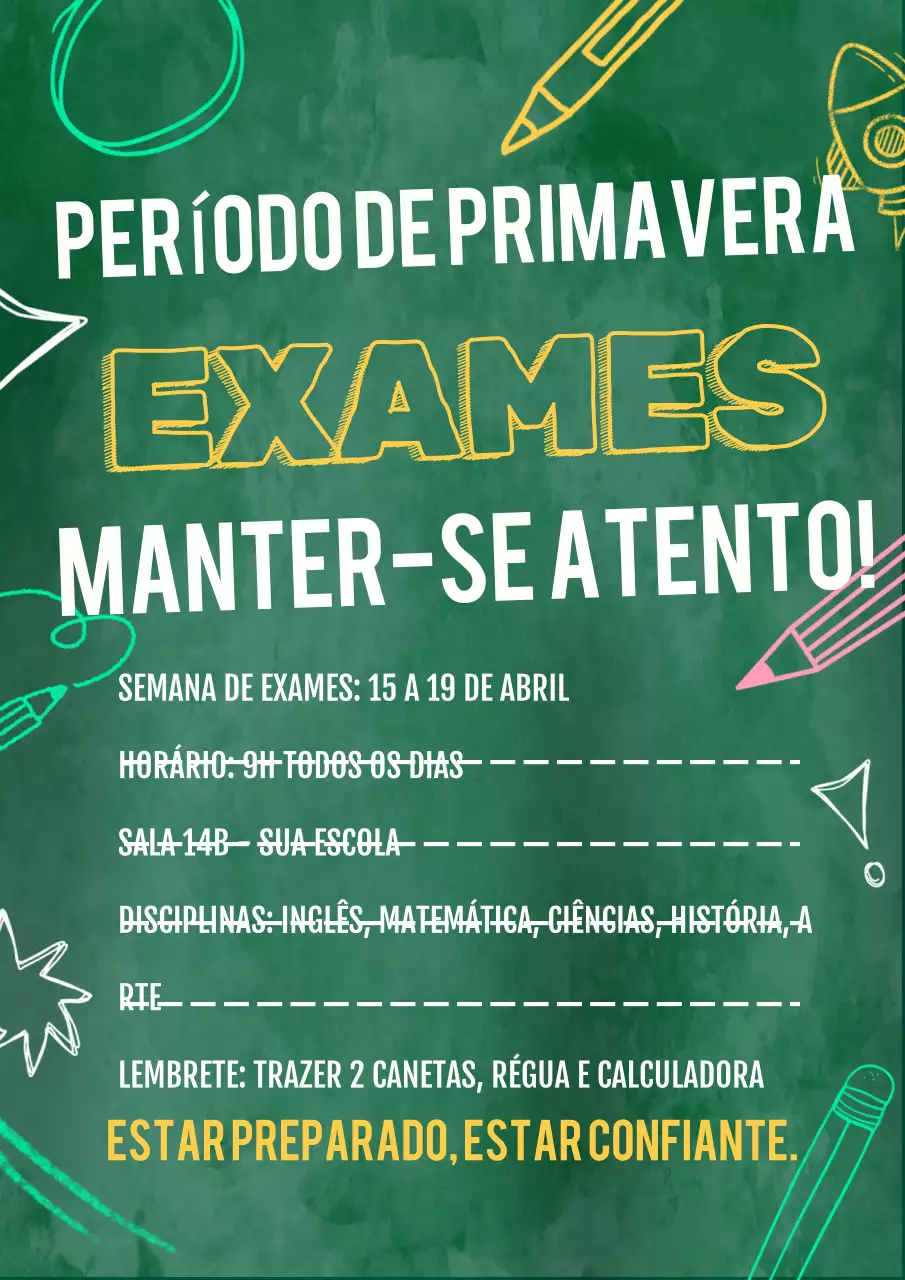Anúncio do Exame Clássico Verde