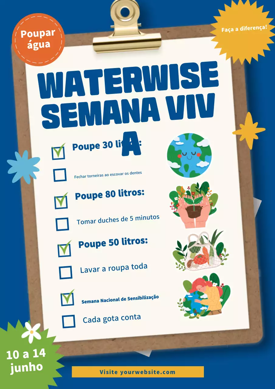 Anúncio de Conservação Moderna Azul