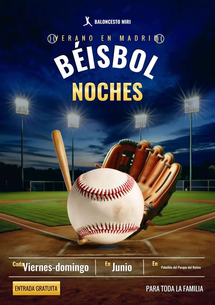 evento de béisbol moderno azul