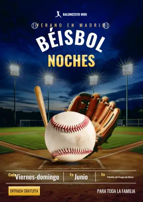 evento de béisbol moderno azul