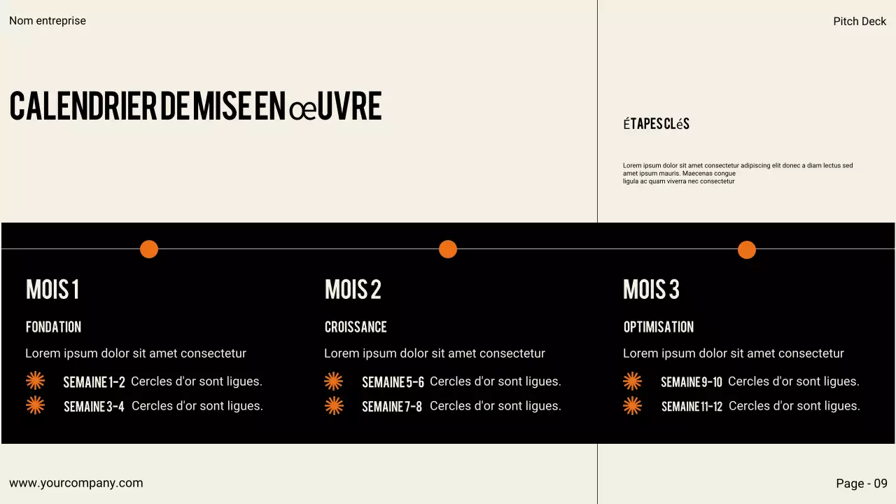 Présentation commerciale moderne noire