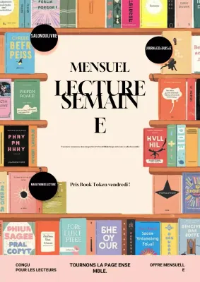 Annonce de l'événement de lecture rétro beige