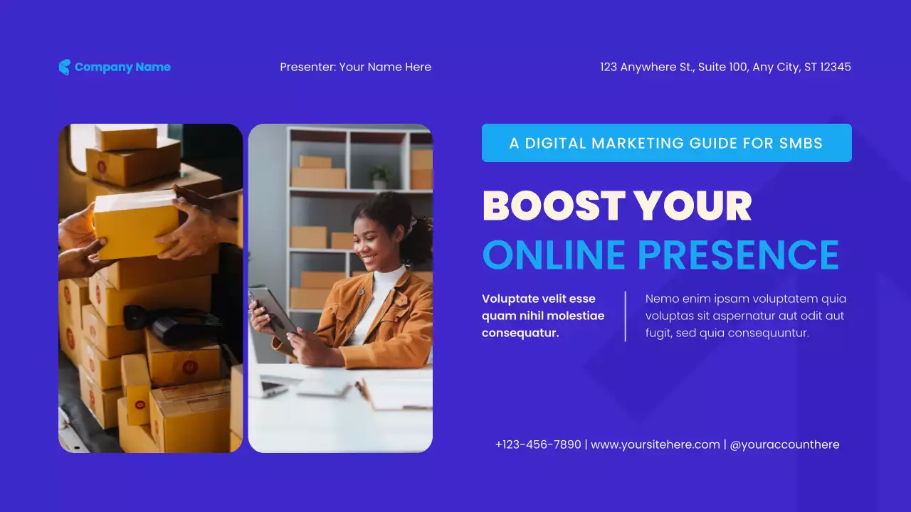 Purple Vibrant Pitch Deck Presentation