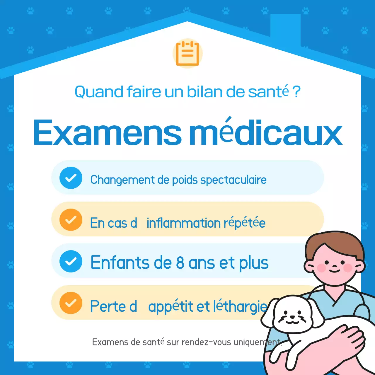 Publicité pour l'hôpital vétérinaire Blue Simple