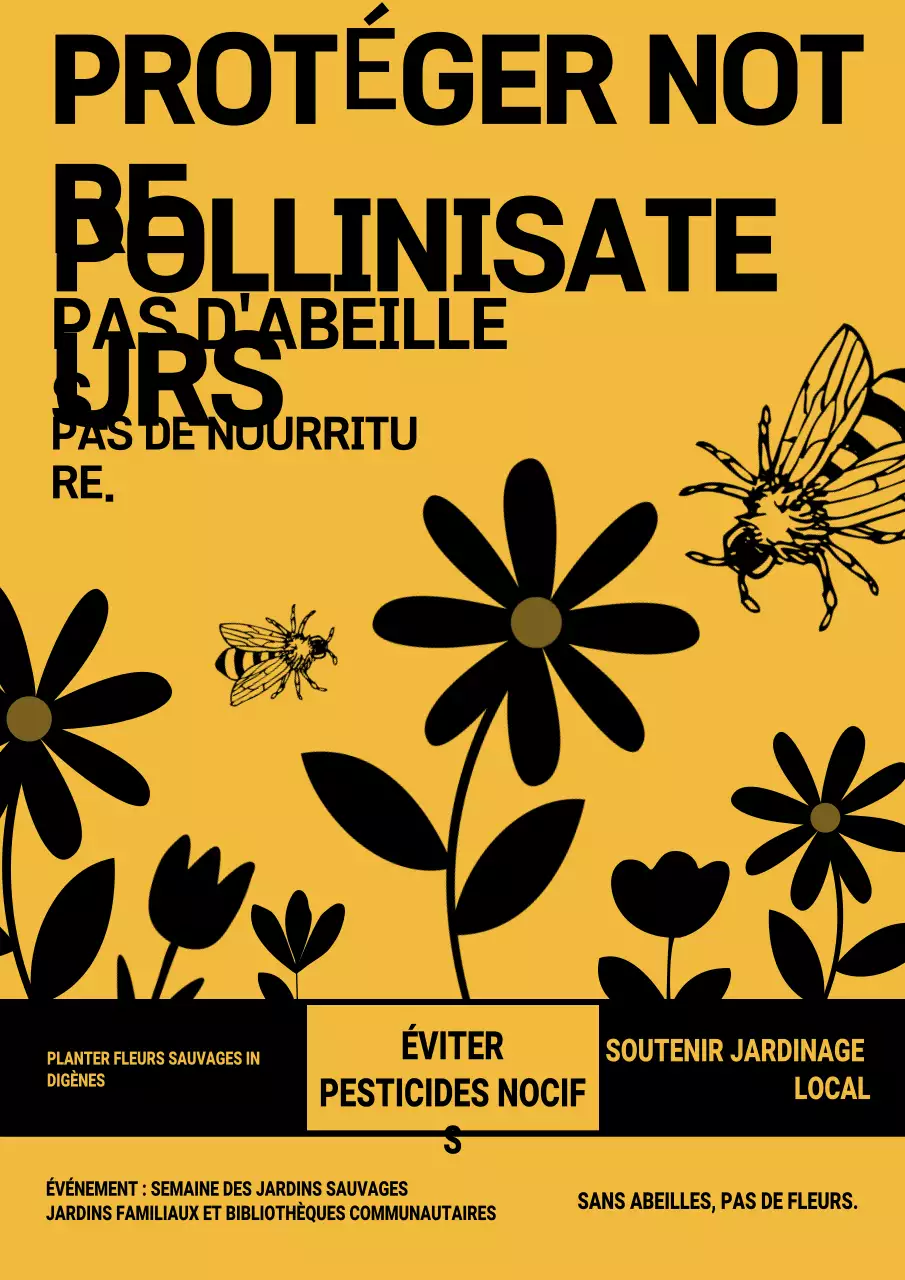 Promotion des pollinisateurs jaunes et audacieux