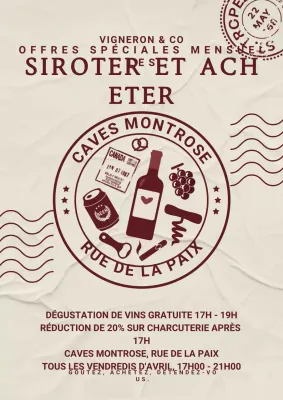 Promotion sur les vins vintage beiges