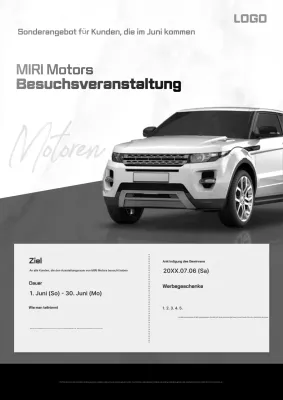 Schwarz-Weiß-Event für moderne Autos
