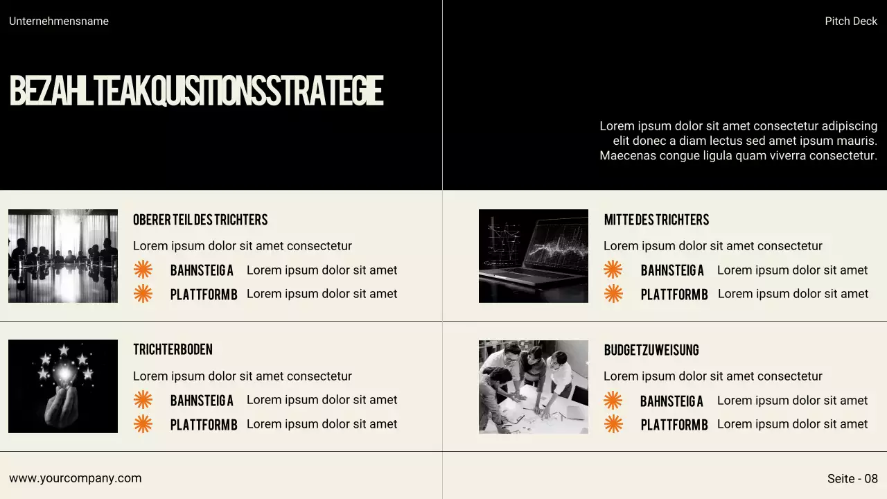 Schwarze moderne Geschäftspräsentation