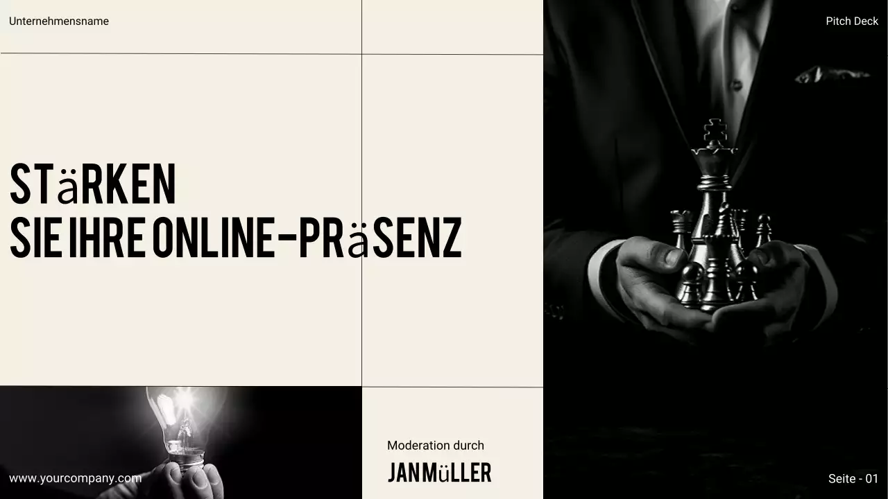Schwarze moderne Geschäftspräsentation