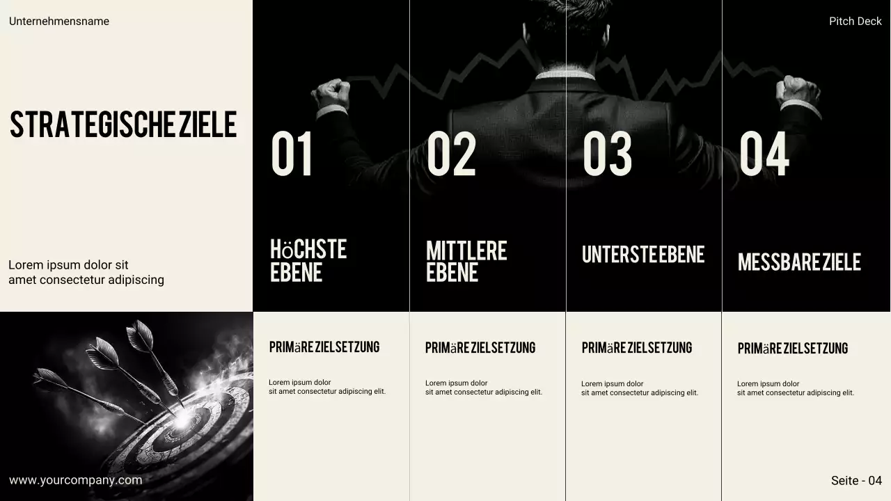 Schwarze moderne Geschäftspräsentation