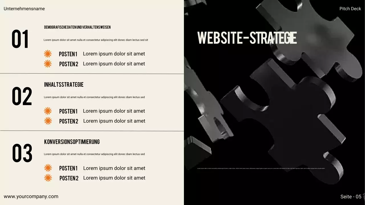 Schwarze moderne Geschäftspräsentation