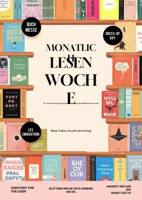 Beige Retro-Leseveranstaltung Ankündigung