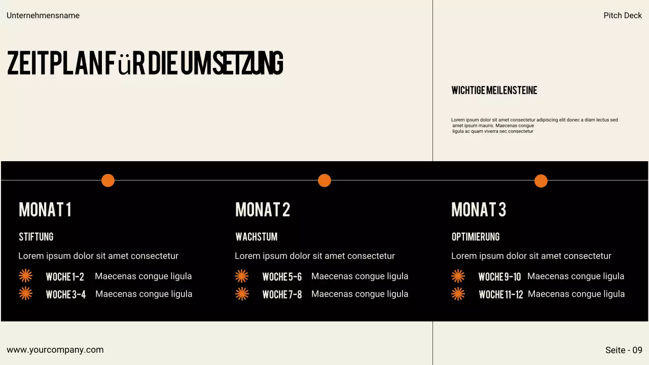 Schwarze moderne Geschäftspräsentation