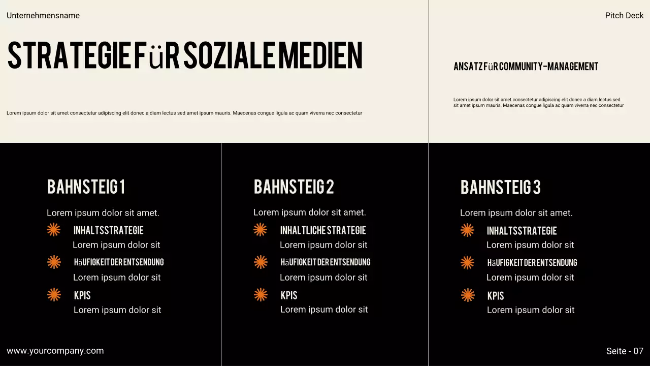 Schwarze moderne Geschäftspräsentation