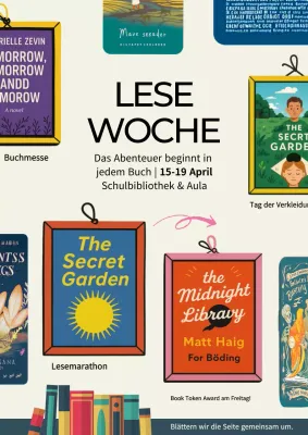 Beige Modern Reading Event Ankündigung