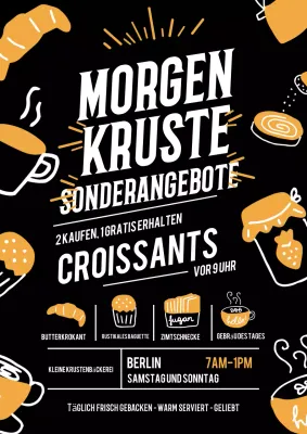 Schwarze Retro-Bäckerei-Aktion