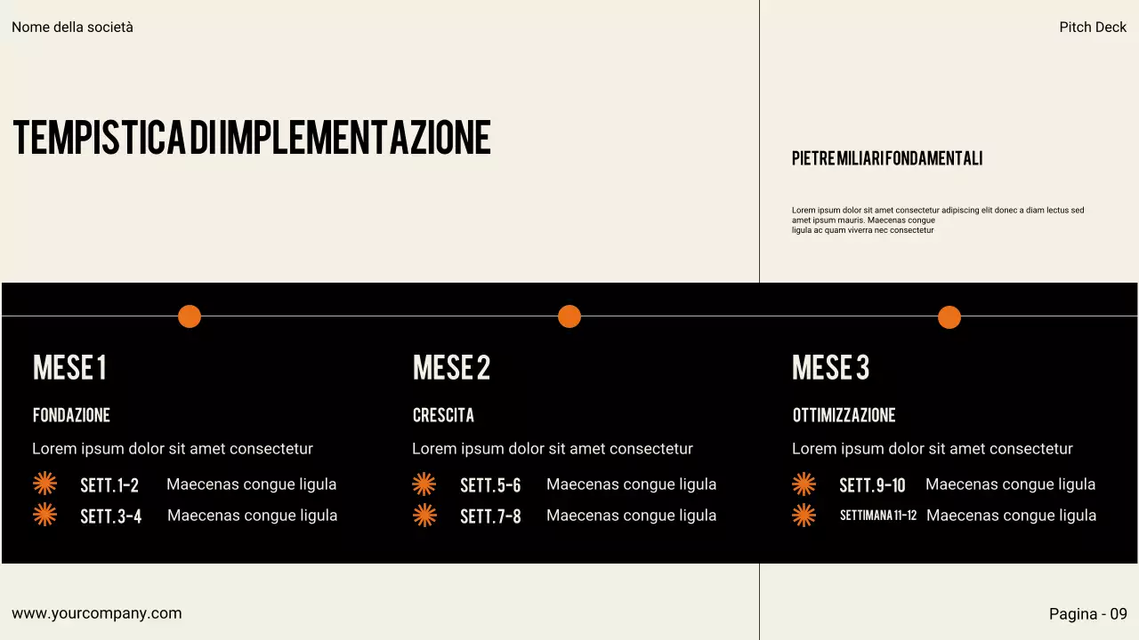 Presentazione aziendale moderna nera