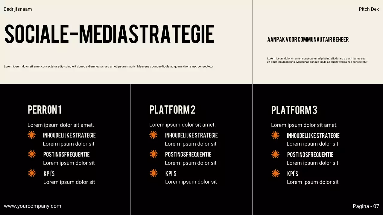 Zwarte moderne zakelijke presentatie
