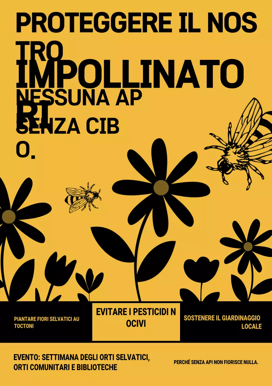 Promozione degli impollinatori gialli audaci