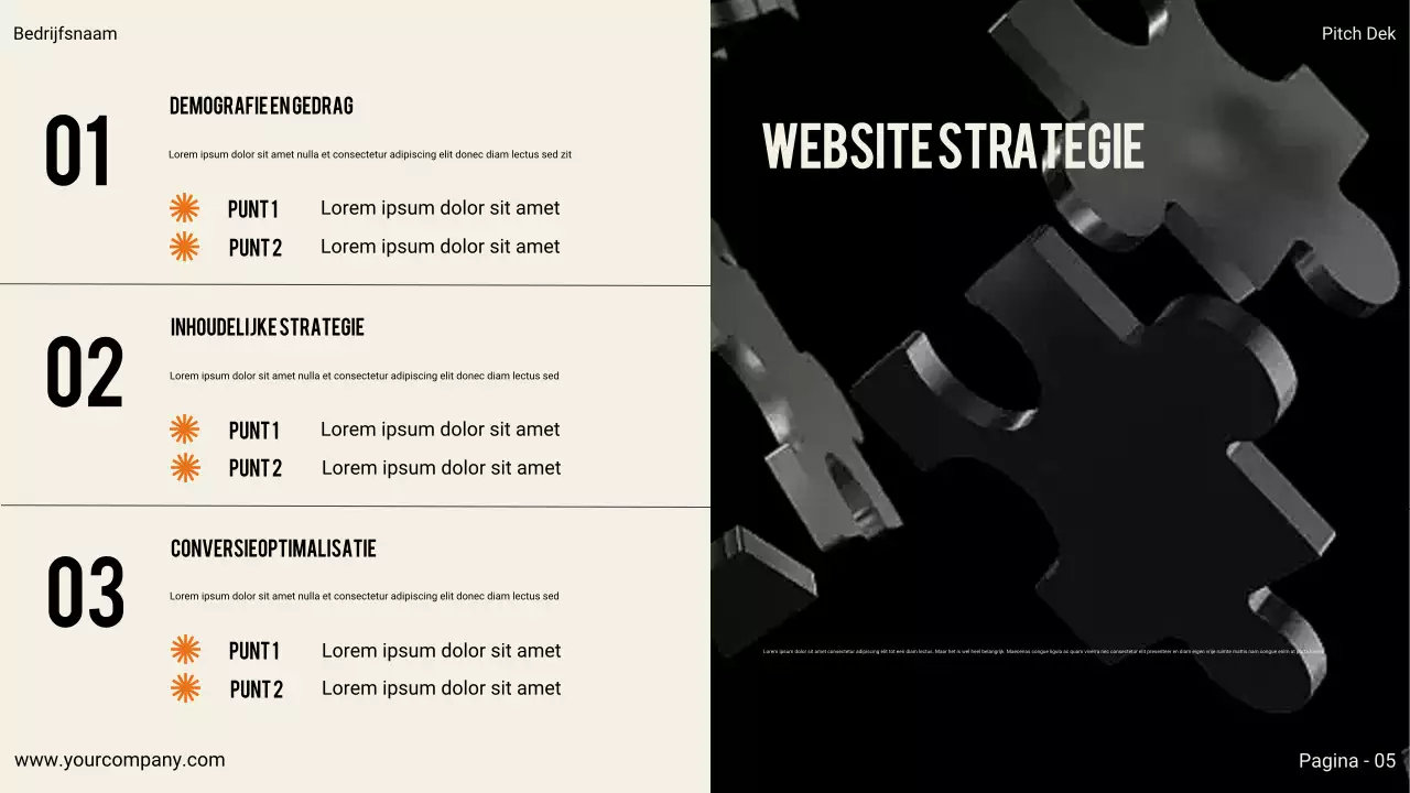 Zwarte moderne zakelijke presentatie