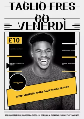 Promozione Barbiere Retro Nero