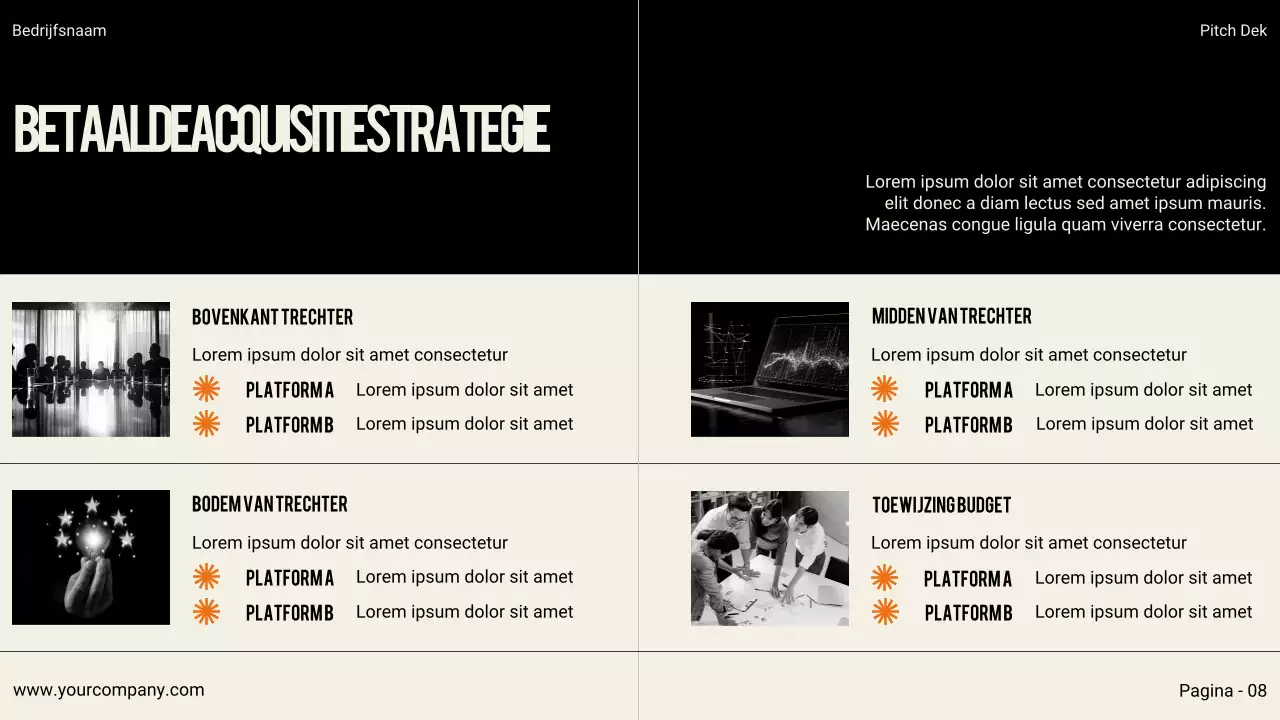 Zwarte moderne zakelijke presentatie