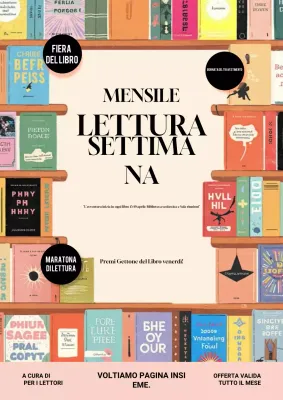 Annuncio dell'evento di lettura retrò beige