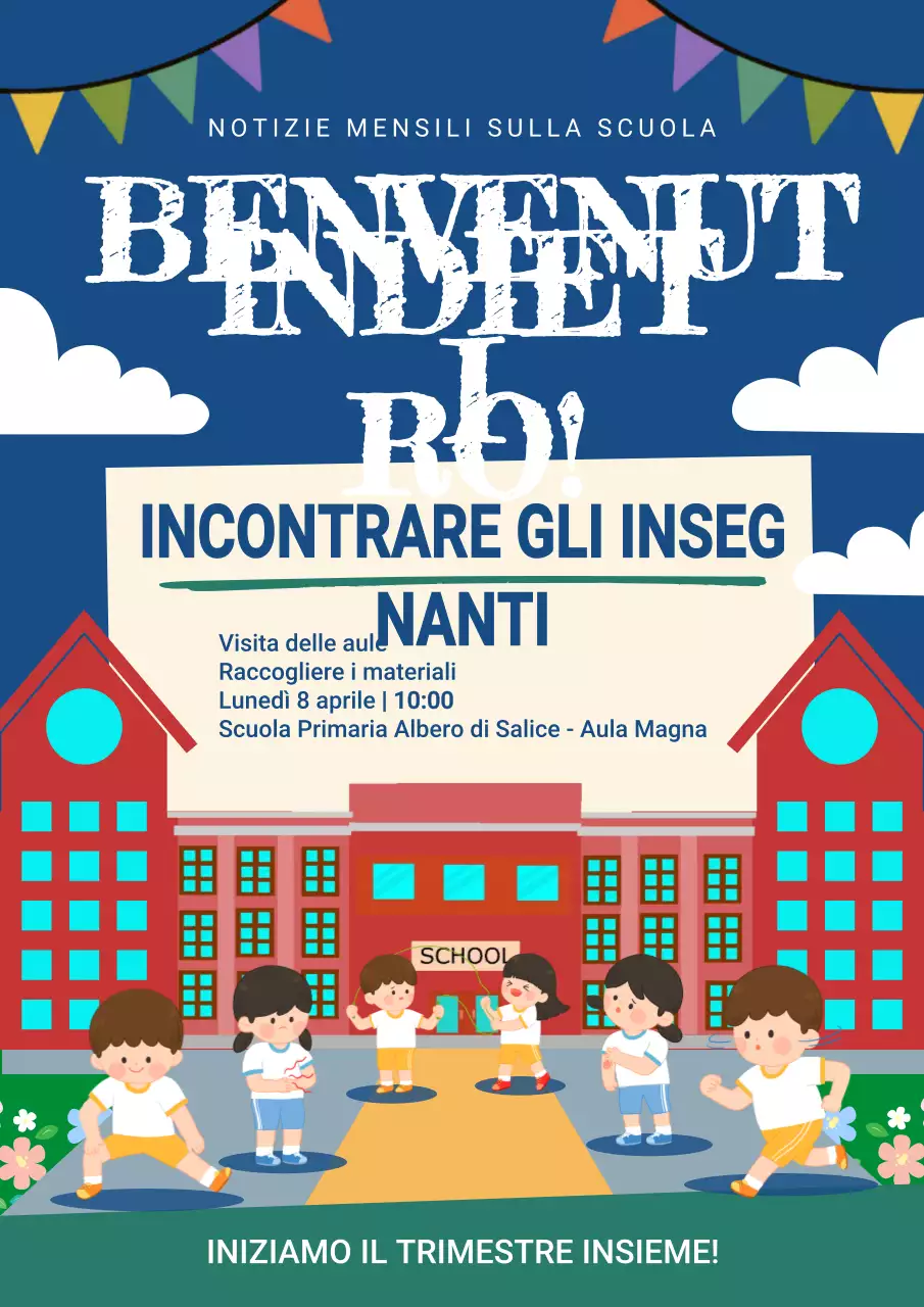 Annuncio dell'evento della Blue Retro School