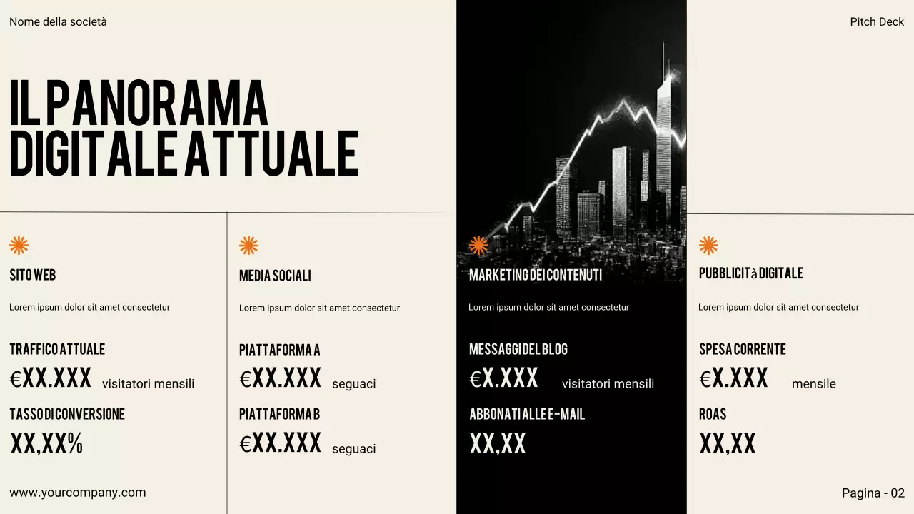 Presentazione aziendale moderna nera