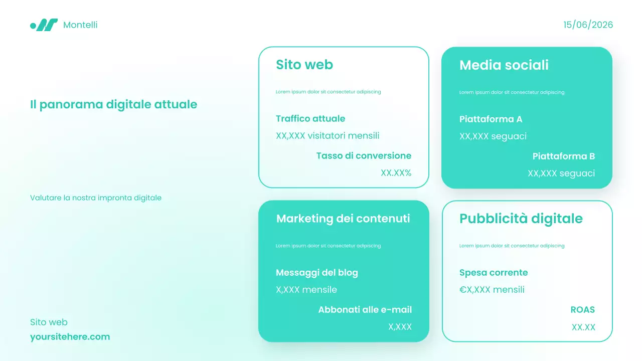 Guida al marketing digitale moderno color turchese