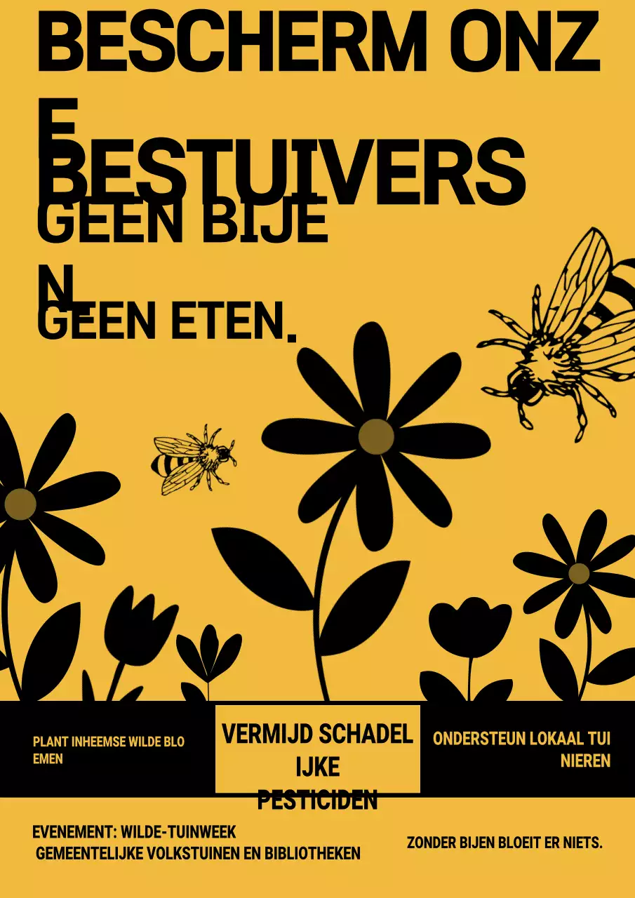 Promotie voor gele, opvallende bestuivers