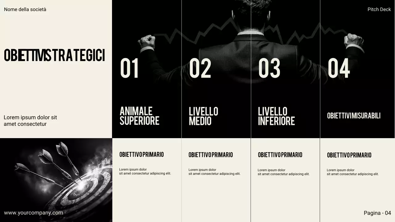 Presentazione aziendale moderna nera