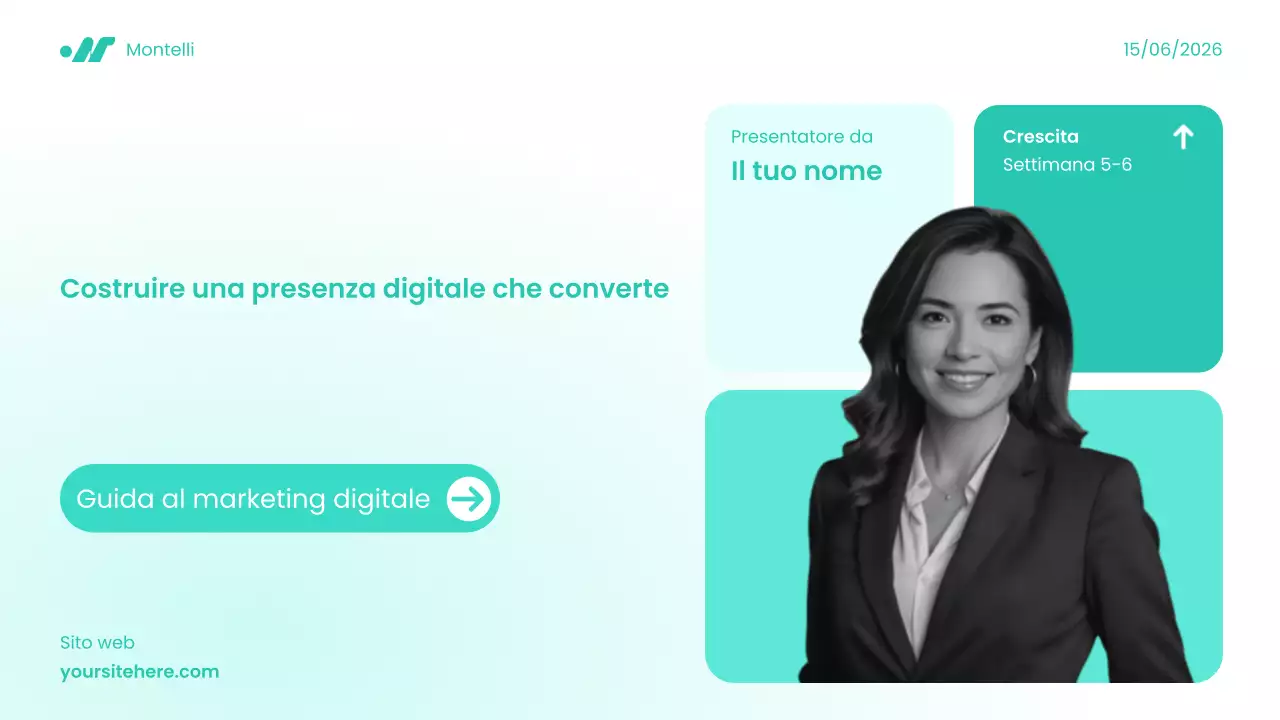 Guida al marketing digitale moderno color turchese