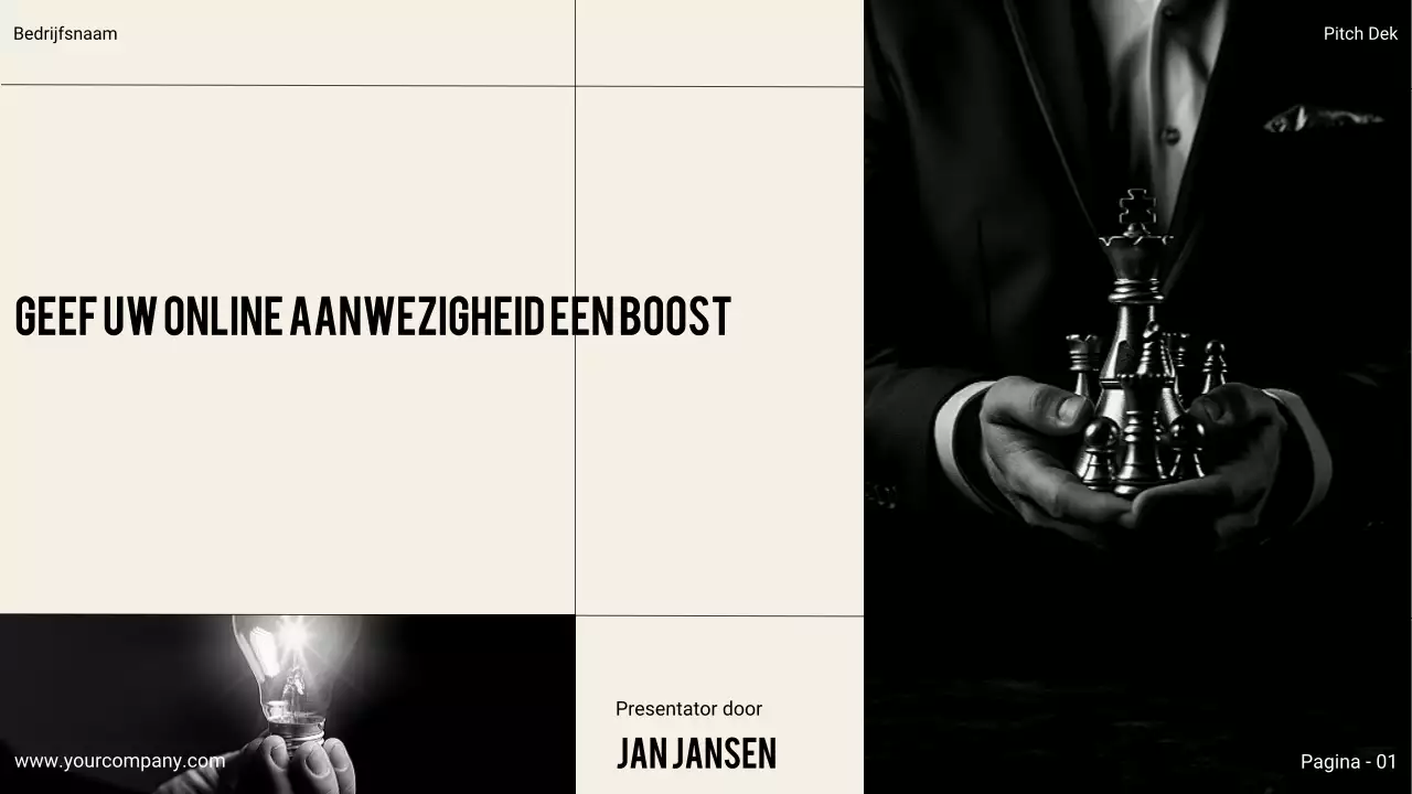 Zwarte moderne zakelijke presentatie