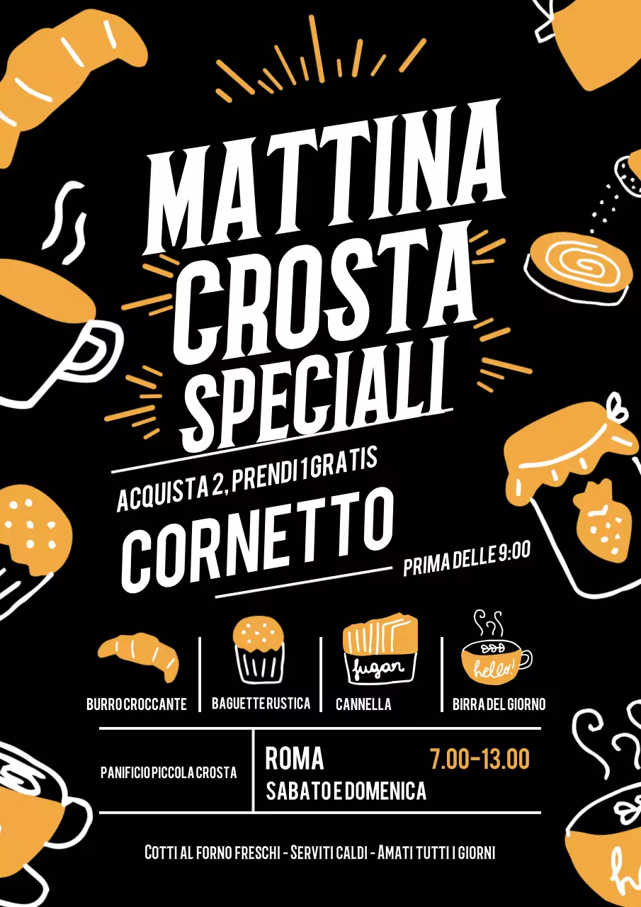 Promozione Black Retro Bakery