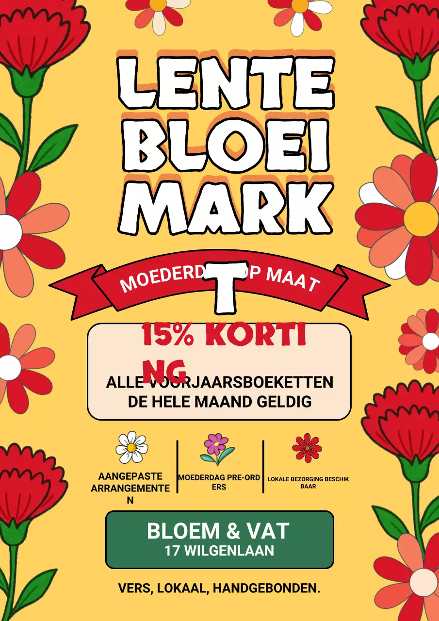 Gele bloemen lentepromotie