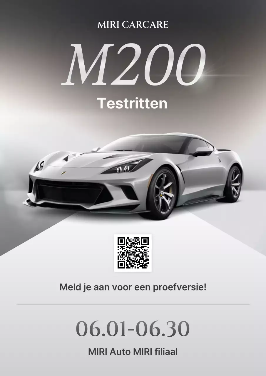 Zilveren verfijnde auto-evenement