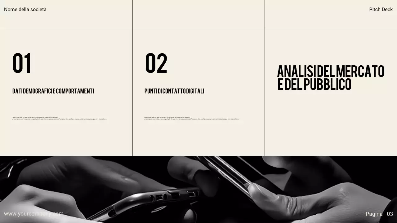 Presentazione aziendale moderna nera