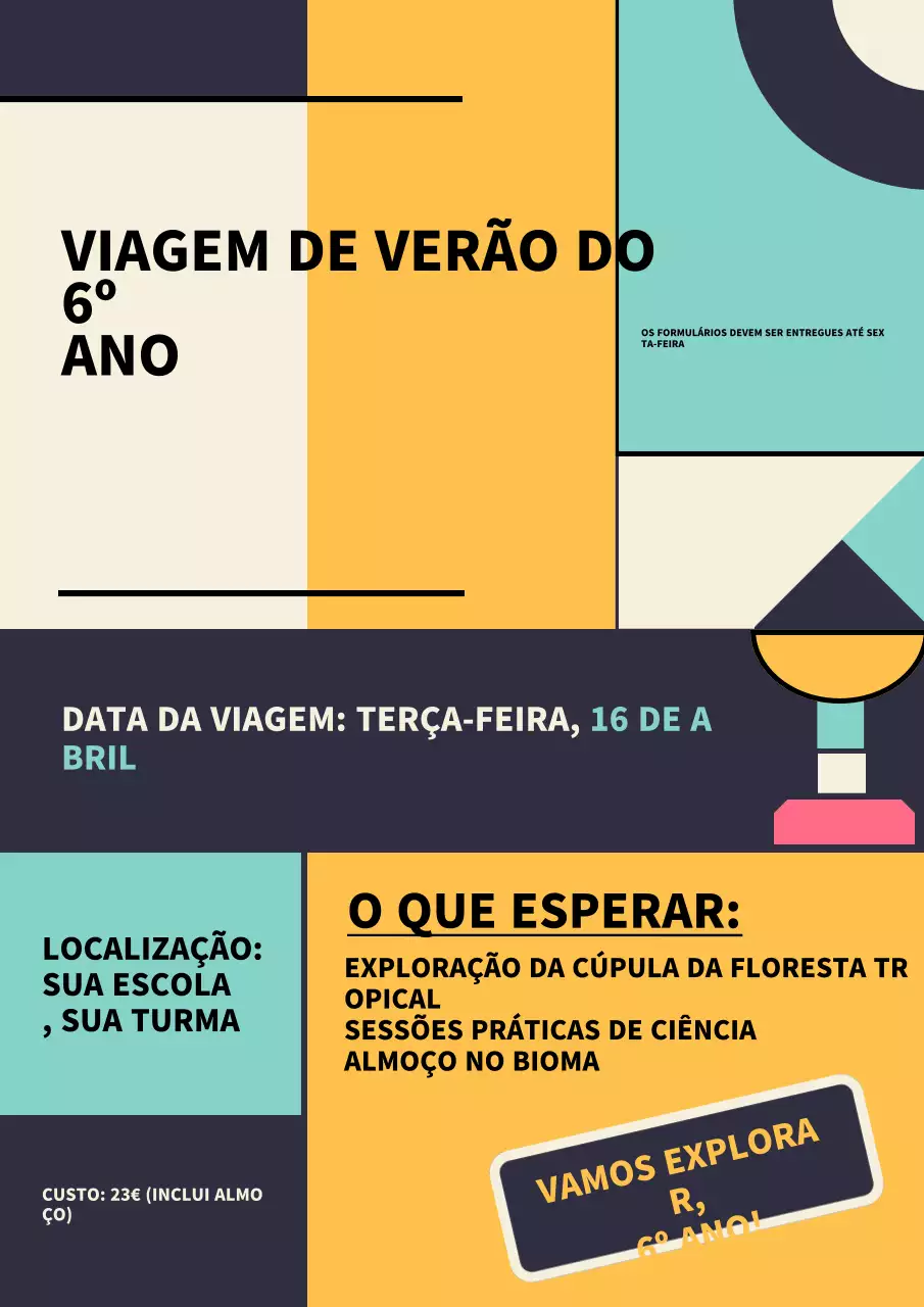 Anúncio da Teal Modern School