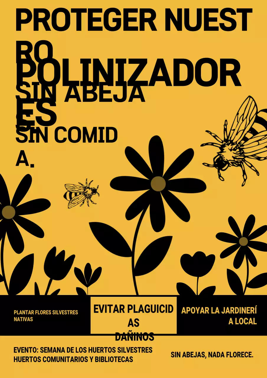 Promoción de polinizadores amarillos y llamativos