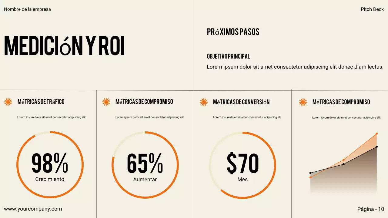 Presentación empresarial moderna en negro