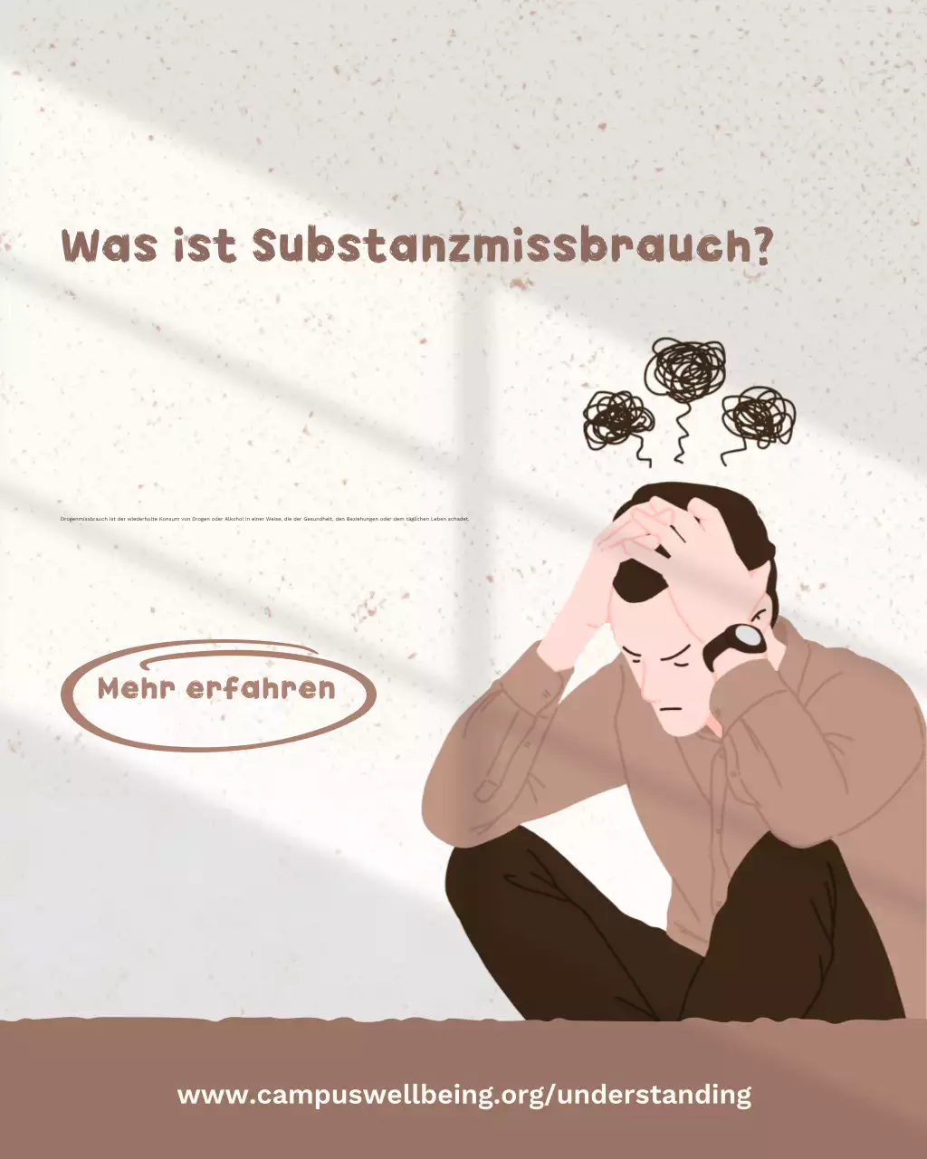 Beige Moderner Leitfaden zum Substanzmissbrauch in sozialen Medien