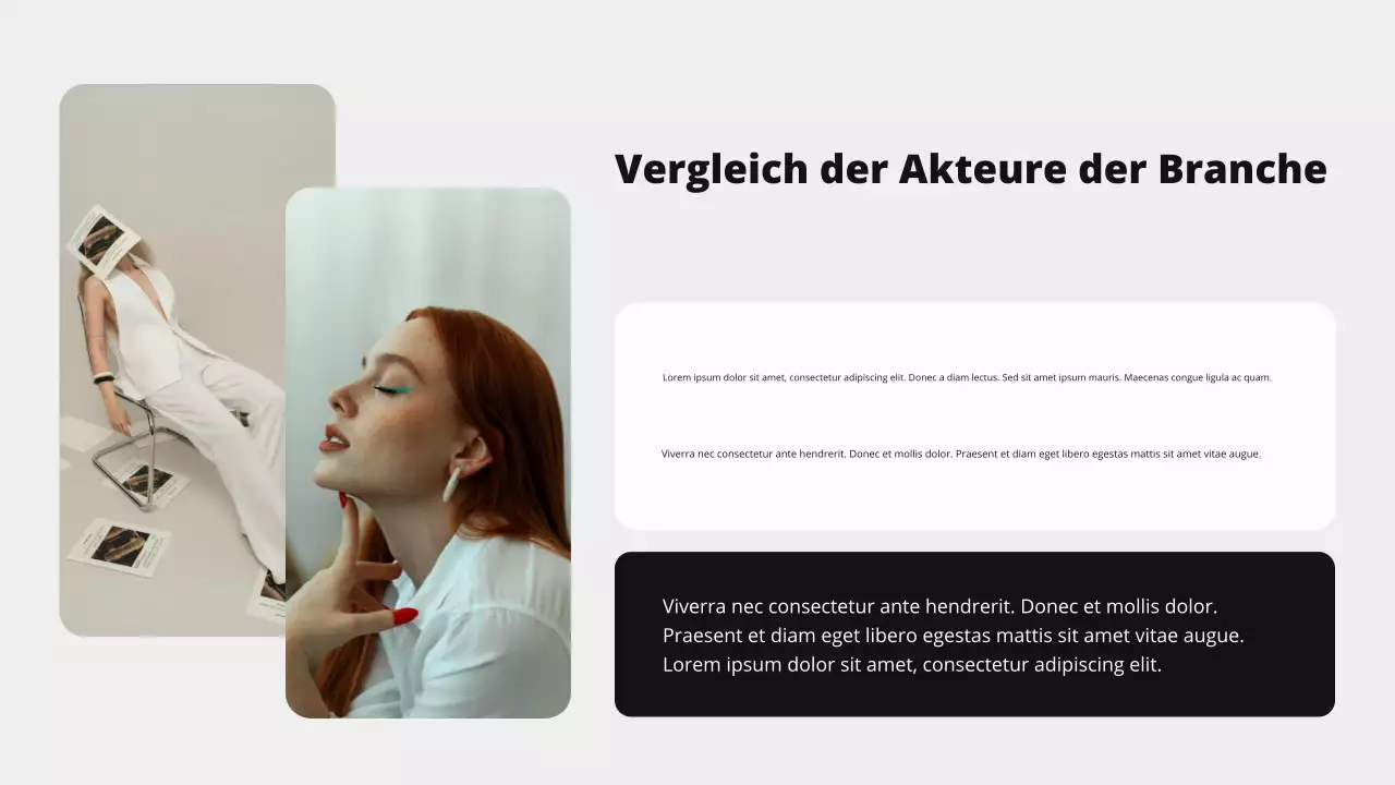 Beige und Schwarz – Moderne Marktübersichtspräsentation