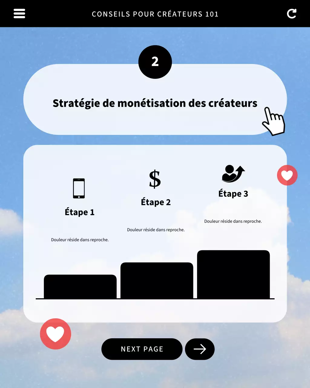 Carrousel de conseils pour les créateurs d'interface utilisateur et d'expérience utilisateur modernes bleus et noirs sur Instagram