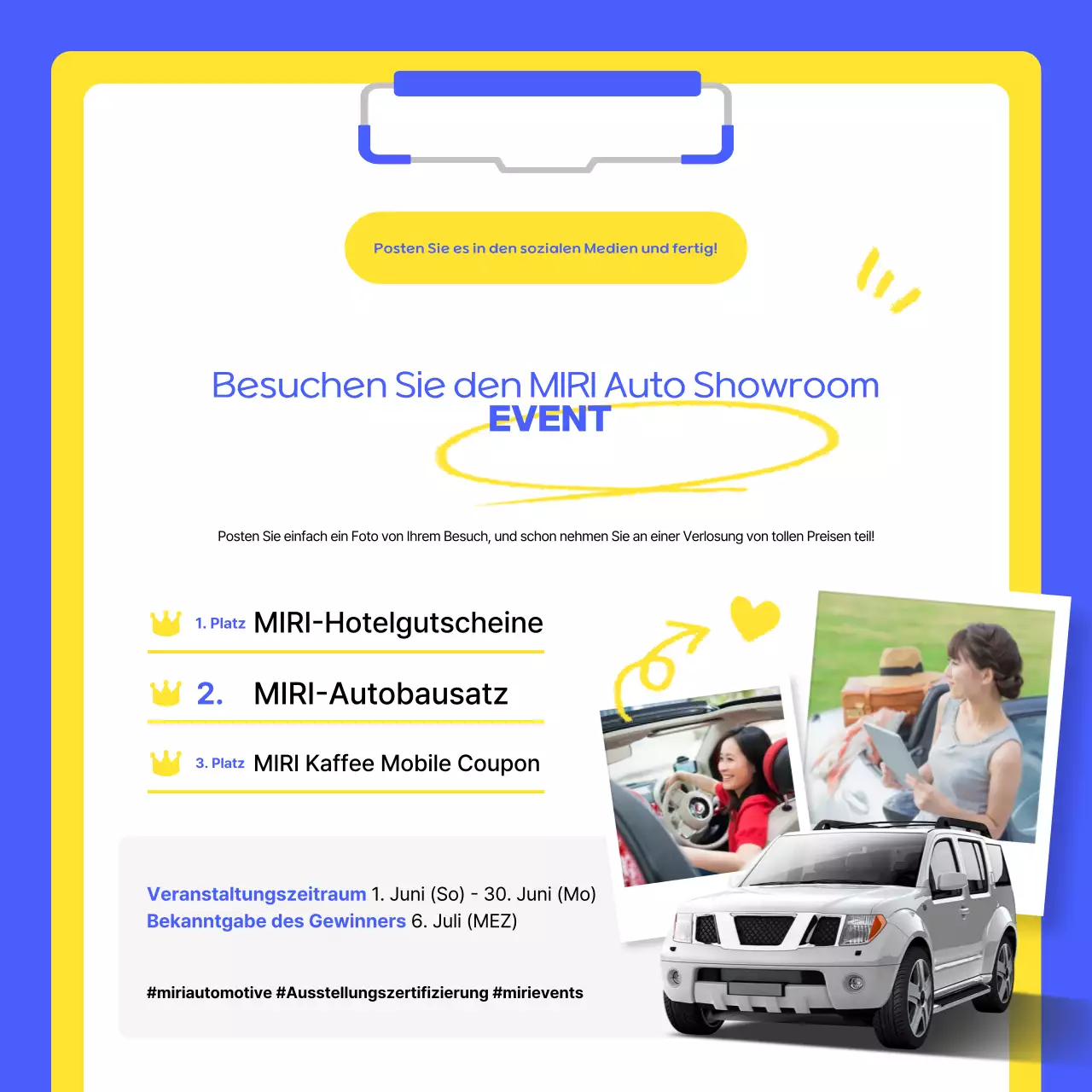 Blaues modernes Auto