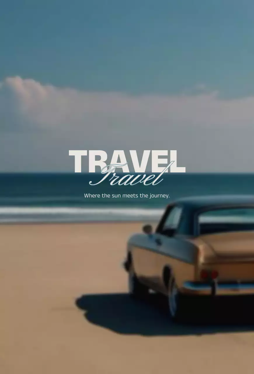 갈색 빈티지 여행 광고